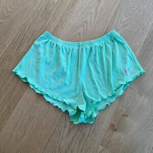 White Fox Boutique - Ribbed Sleep Shorts in Green